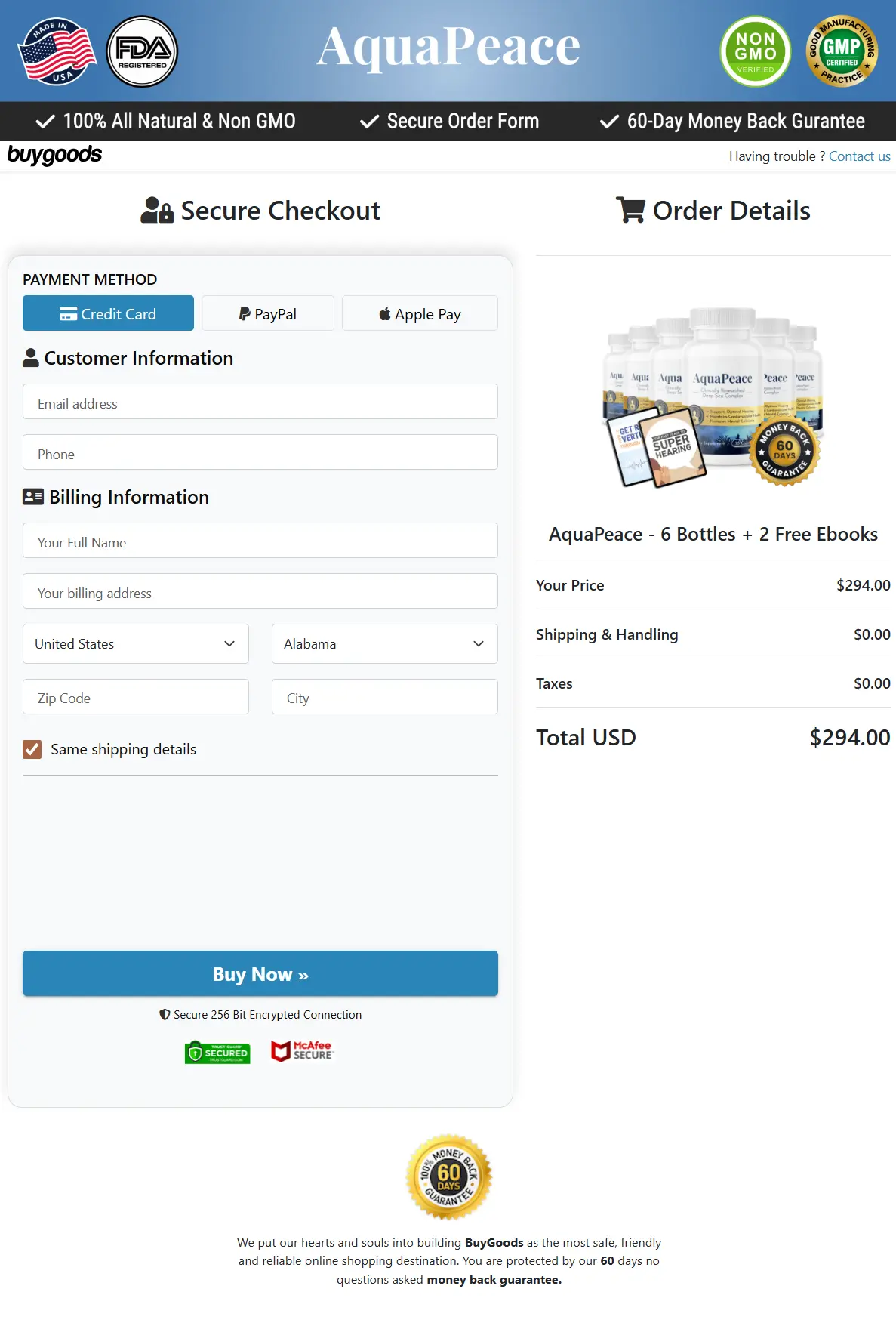 aquapeace aquapeace-secure-checkout-page
